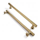 2 New 8 Inch Hole Center Brushed Brass Heavy Duty