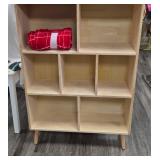 New Solid Wood (Redwood) Bookcase.  Natural Color