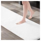New White Bathroom Runner Rug 2