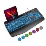 New Large Print Backlit Keyboard, Wired USB