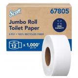 10 Rolls Scott  Jumbo Roll Toilet Paper, Bulk