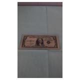 1935D  Blue Seal Silver Certificate in plastic