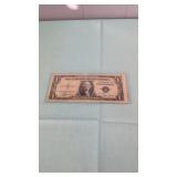 1935C  Blue Seal Silver Certificate in plastic