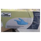 100 Size L Blue Examination Nitrile Gloves.