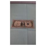 1935C  Blue Seal Silver Certificate in plastic