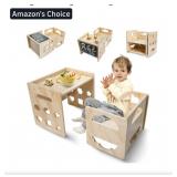 New White. Montessori Weaning Table and Chair