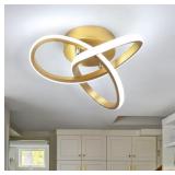 New Modern  Led Ceiling Light Fixture,6000K Gold