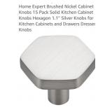 (20) ( New) Brushed Nickel Cabinet Knobs