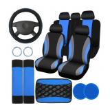 New 17 Pcs Car Seat Covers Full Set, Steering
