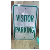 Reflective Aluminum Visitor Parking Sign.    Made