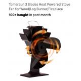 (New) Tomersun 3 Blades Heat Powered Stove Fan for