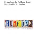 (New) HOME BAR   Decorative Metal Sifn