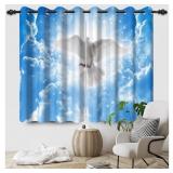 New Dove of Peace Window Curtains Holy Light