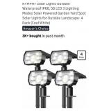 (New) 4pk Solar Outdoor Landscape Lights