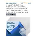 (10)   12" x 16"  Flexible Plastic Sheets