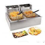 New Commercial Deep Fryer with Basket, 3400W