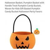 (New) Woven Halloween Basket with handle