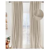 100% Blackout Shield Linen Blackout Curtains for