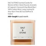 (New) Salt & Stone Scented Candle  (Saffron &