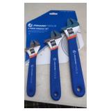 New 3 PC Jonard Adjustable Wrench Set  6", 8",