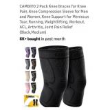(New) 2 Pk  Cambivo Knee Braces