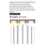 (New). 6pk   8 inch  Motion Sensor Lights