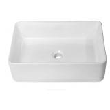 New White Porcelain Vessel Sink Rectangle 21"x14"