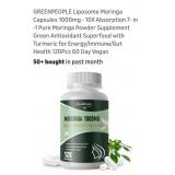 Vegan Moringa 1000mg Powder Supplements. 120