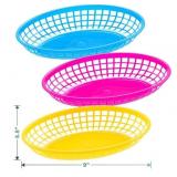 12 New Fiesta Party Plastic Food Trays, for