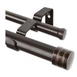 New l Double Curtain Rods 140"-195 "  Heavy Duty