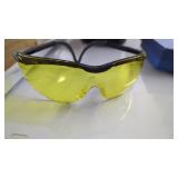 10 Pair New Yellow Tint Safety Glasses The