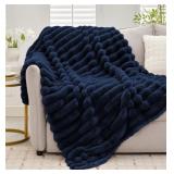 Cozy Soft Faux Fur Throw Blanket, Warm Thick