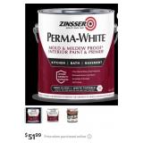 3 Gallons Zinsser Perma-White Mold & Mildew-Proof