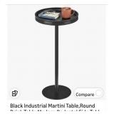 Black Industrial Martini Table,Round Drink