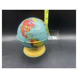 Small metal globe bank