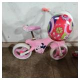 Girls Minnie  Mouse Bicycle & Helmet