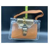 Brown and clear purse - new