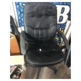 Black leather office chair