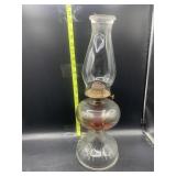 Clear glass oil lamp