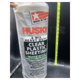 Husky 6 mil heavy duty clear plastic sheeting -