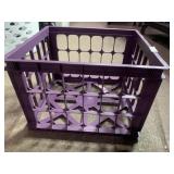 Purple plastic crate