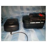 Black and Decker 14.4v rechargeable battery and