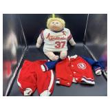 Cabbage patch doll and cardinal clothing