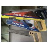 3 hand saws (Stanley, Great Neck & other)
