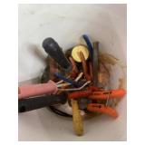 5 gallon buckets and misc tools