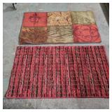(2) Rubber Back Throw Rugs. Good Condition