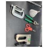 Stanley stapler, snips, clamps and aluminum