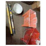 Paint buckets and extension pole