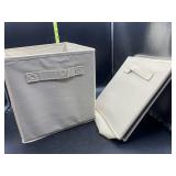 2 fabric cube storage drawers