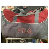 Large Fila duffle bag- work gloves